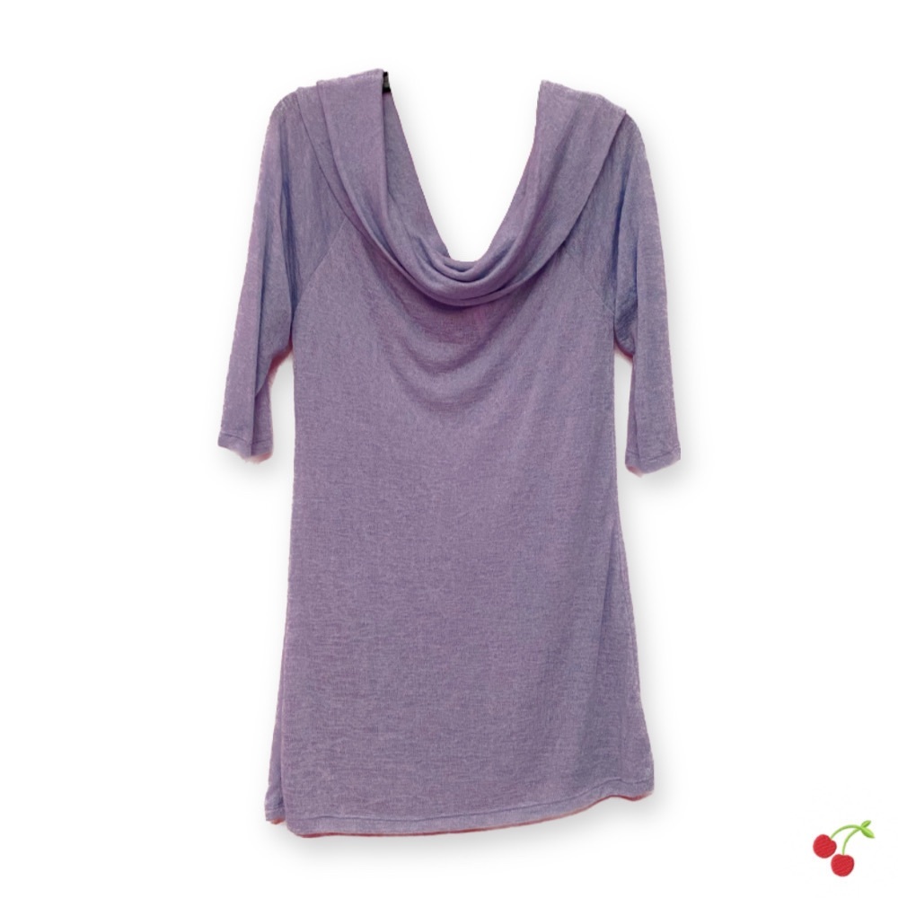 Women's Off-the-Shoulder Cowl Neck Top Size XL in Purple